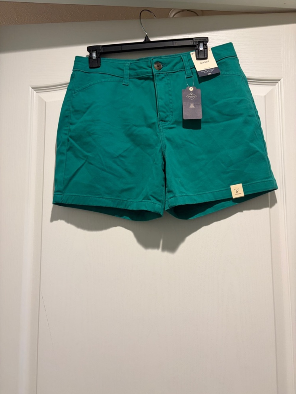 St. John's Bay Teal Green Casual Cargo Shorts